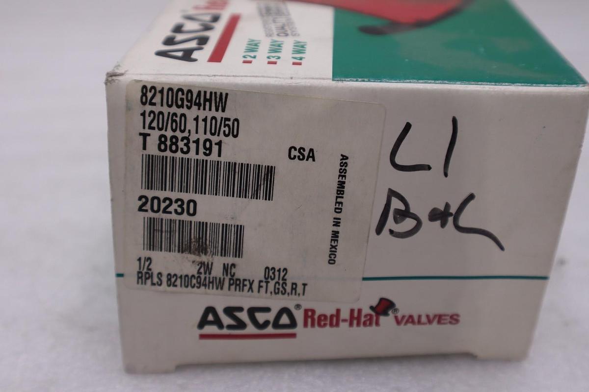 ASCO 8210G94HW Hot Water Solenoid Valve 120V/110 - STOCK GF650A