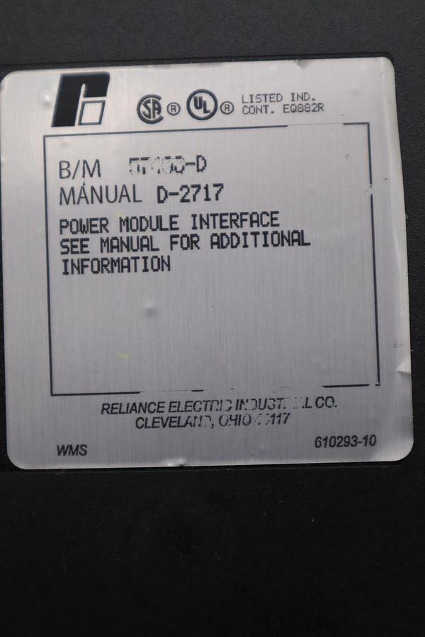 Used NEW Reliance 57408-C/ 0-57408-C Power Interface Module STOCK G270
