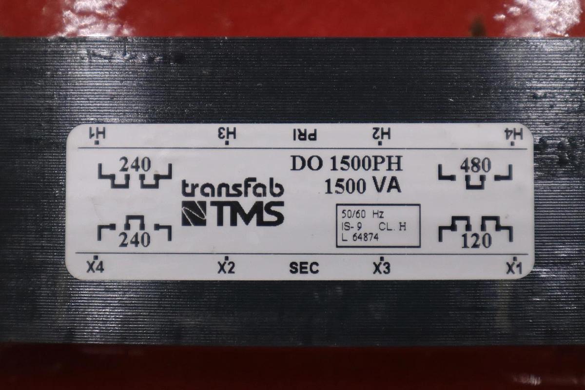 Used TRANSFAB TMS DO 1500PH/ DO1500PH CONTROL TRANSFORMER - STOCK SGF122