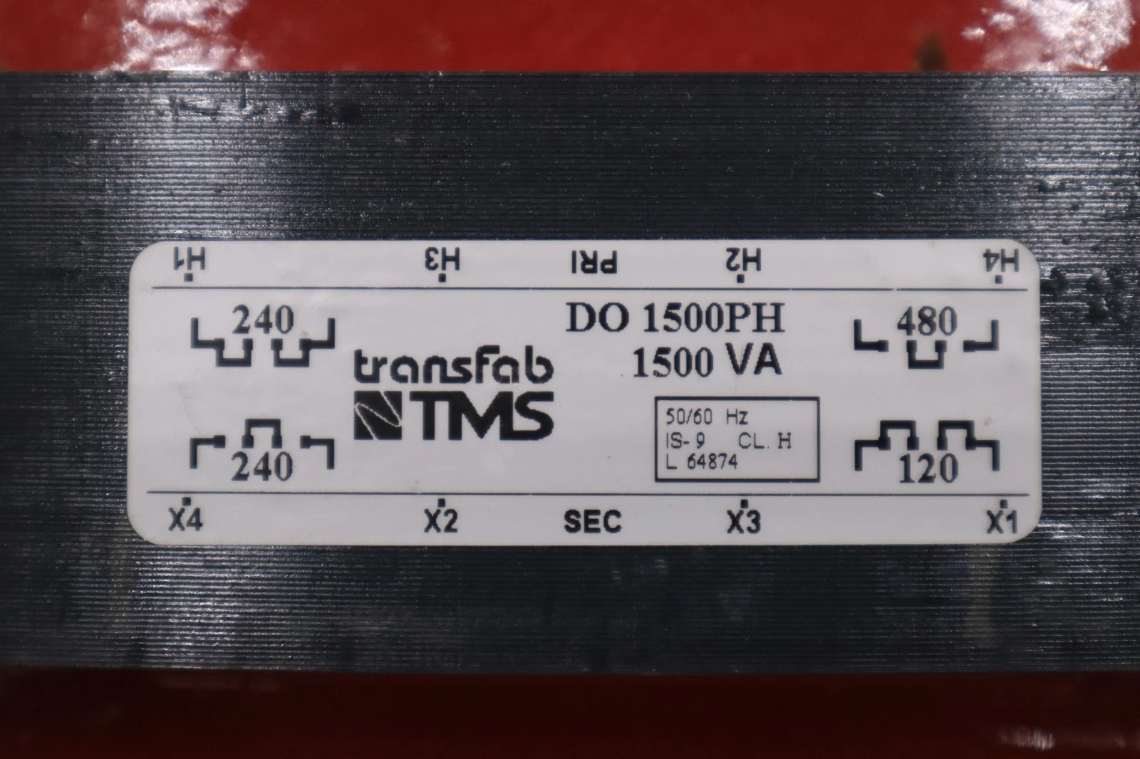Used TRANSFAB TMS DO 1500PH/ DO1500PH CONTROL TRANSFORMER - STOCK SGF122