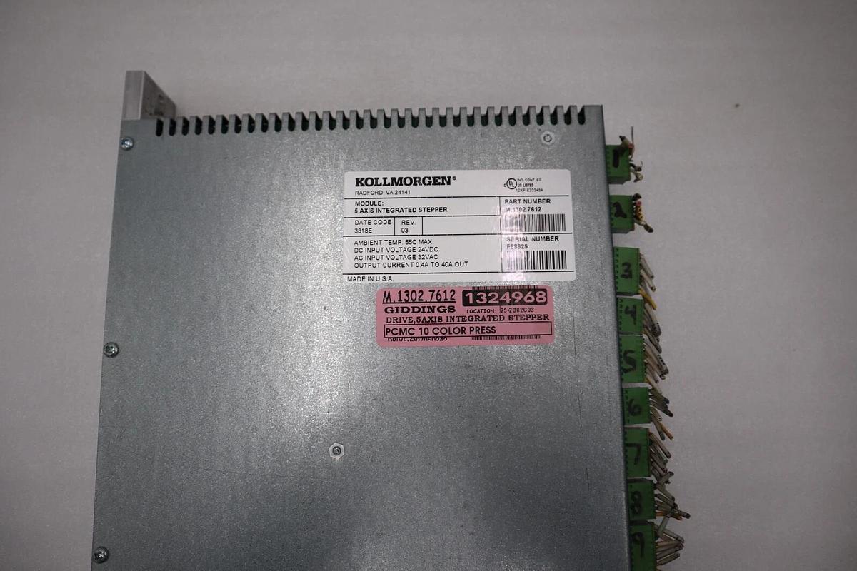 Used G & L MOTION CONTROL M.1302.7612 5-Axis Integrated Stepper 32Vac STOCK 5138A