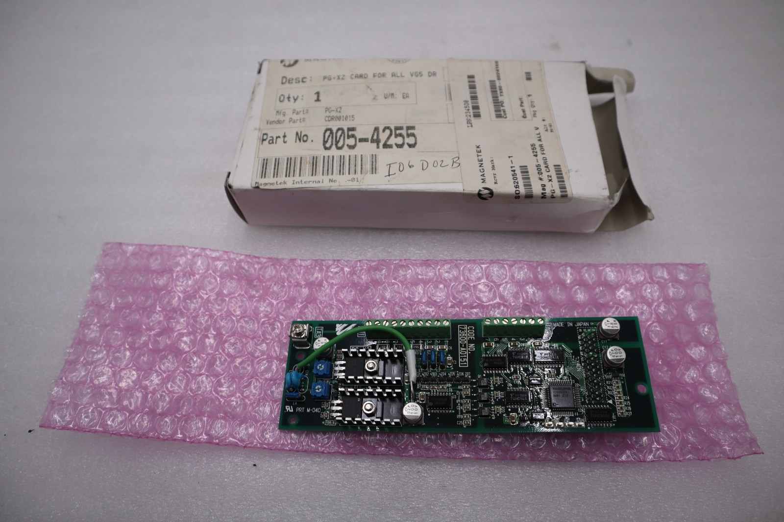 Used MAGNETEK 73600-A0151 PG-X2 SPEED CONTROLLER CIRCUIT BOARD STOCK H1149A