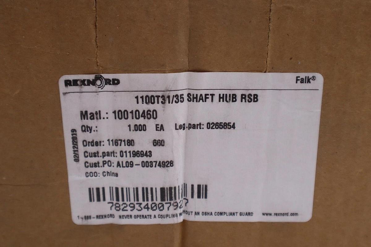 FALK 0265854 STEELFLEX 1100T31/35 SHAFT HUB RSB STOCK 3529