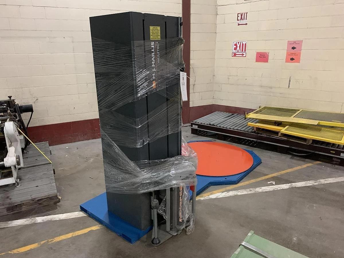Used WULFTEC MODEL WSML-150-B SEMI AUTOMATIC STRECH WRAPPER LOW PROFILE 65"