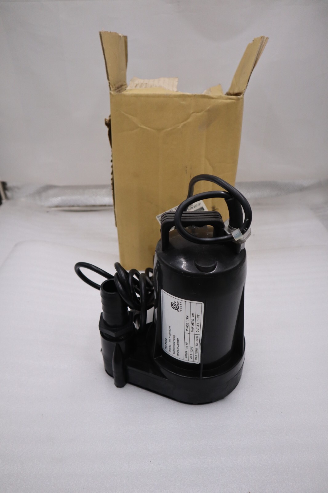 PRO PUMP Submersible Pump 1/4 HP 120 Volt 133.1720000315 STOCK H920