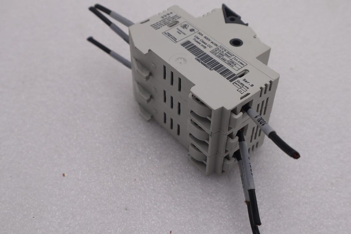 Used ALLEN-BRADLEY 1492-FB3C30 SERIES B 30A 600V CLASS CC FUSE HOLDER STOCK #K-579A