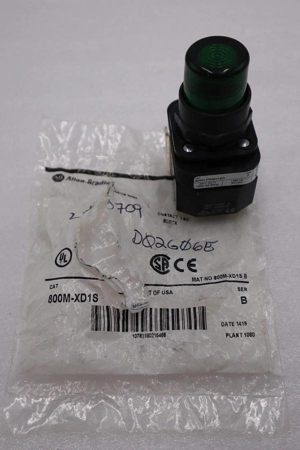 ALLEN BRADLEY 800H-PRBH16G SER. F 120V STOCK H1203A