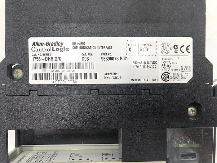 Used ALLEN BRADLEY PLC 1756-DHRIO SERIES C F/W REV 5.03 STOCK 1388