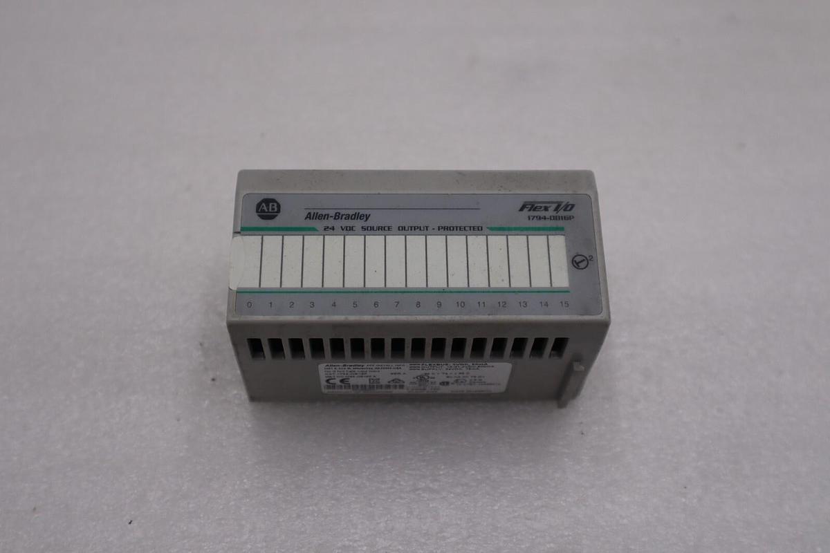Used ALLEN BRADLEY 1794-OB16P SER A REV B01 SOURCE OUTPUT MODULE STOCK H136A
