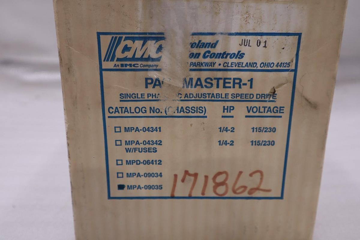 Used NEW OPEN BOX CMC MPA-09035 PACEMASTER-1 DC DRIVE STOCK H1401