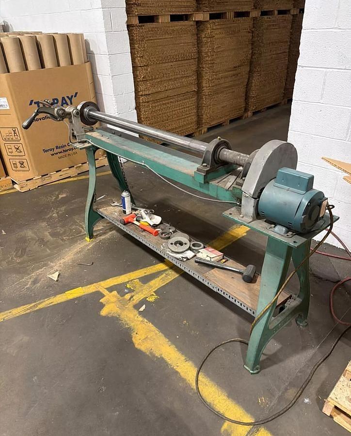 Used DUSENBERY 60" MANUAL CORE CUTTER 3" & 6" CORES