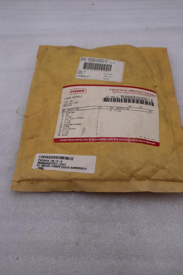 FISHER CONTROLS R299X000012 REPAIR KIT NEW STOCK 1019B