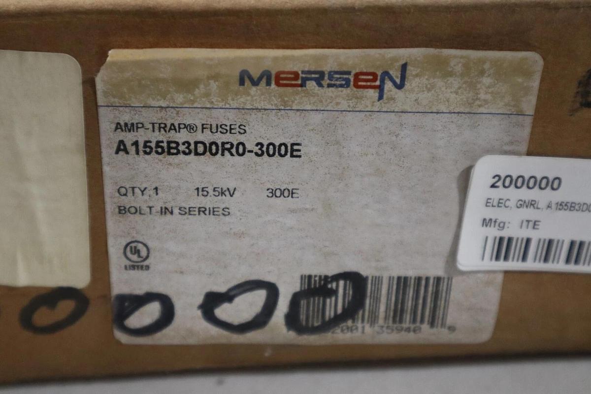 Mersen Ferrraz Shawmut Fuse A155B3D0R0-300E NEW IN BOX STOCK G158