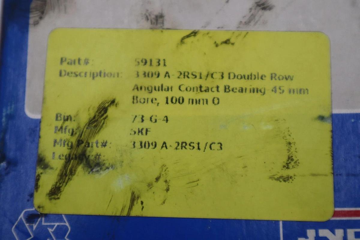 Used SKF 3309 A-2RS1/C3 DOUBLE ROW BALL BRGS - STOCK K-4013CC