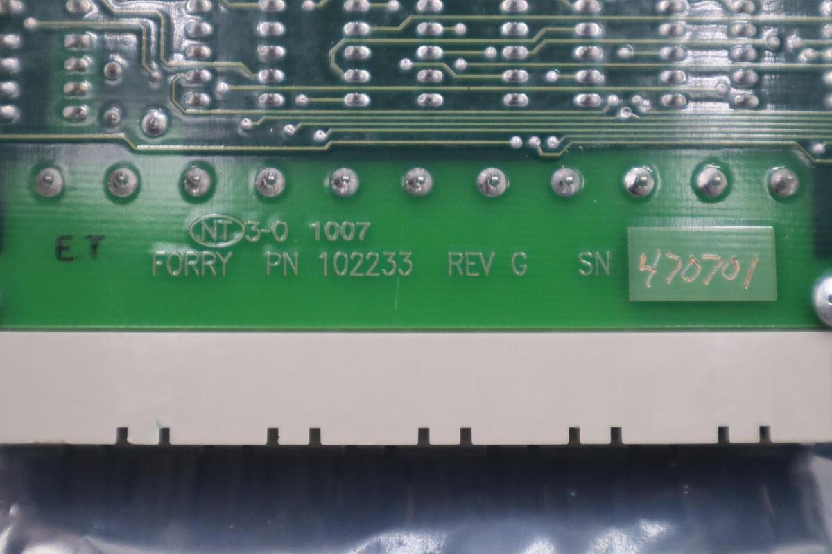 NEW FORRY 102233 REV G PC OPTICS PROCESSOR BOARD STOCK G654