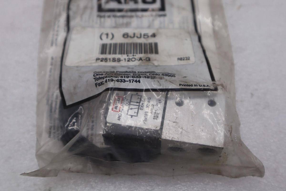 ARO 6JJ54 P251SS-120-A SOLENOID AIR CAN VALVE STOCK #K-3648