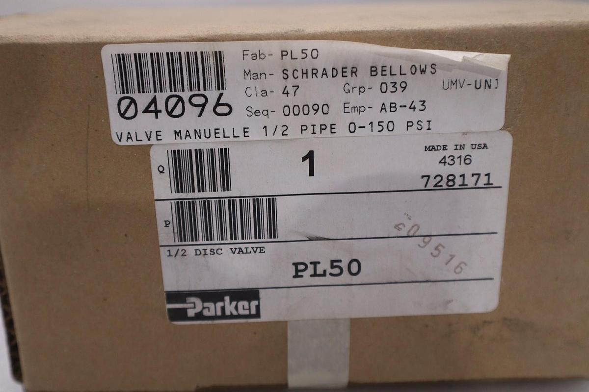 Parker PL50 4-Way Manual Air Control Valve Rotary Handle - STOCK GF487A