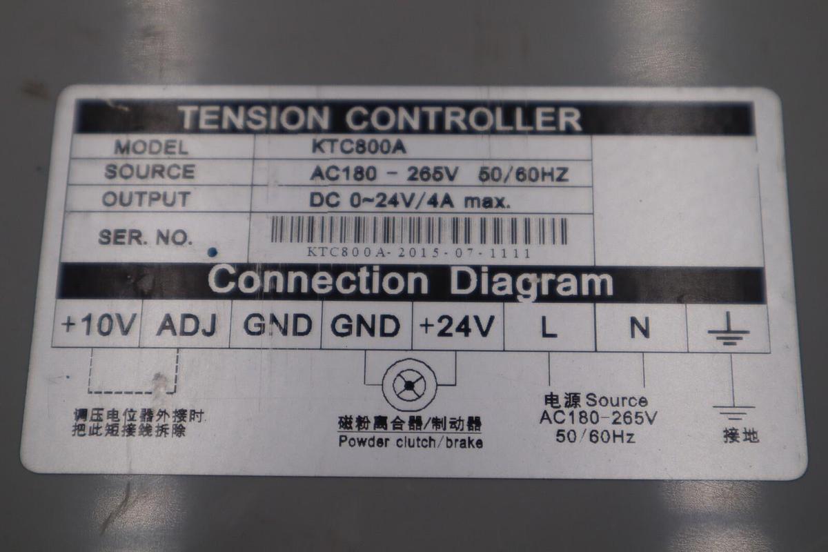 Used KTC800A Tension Controller 24V 0-4A STOCK K-2991-A