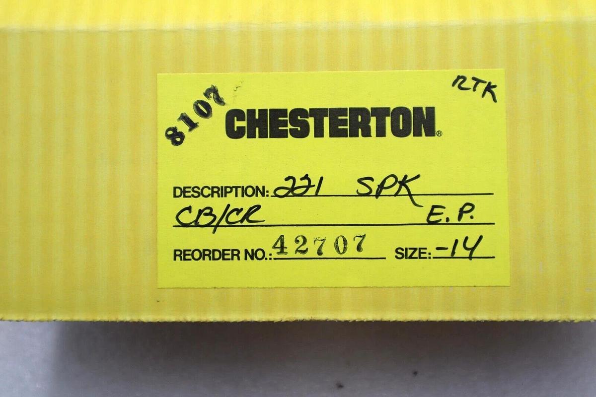 NEW CHESTERTON 42707 221 SPLIT SEAL SPK CB/CR EP SIZE -14 #L-453