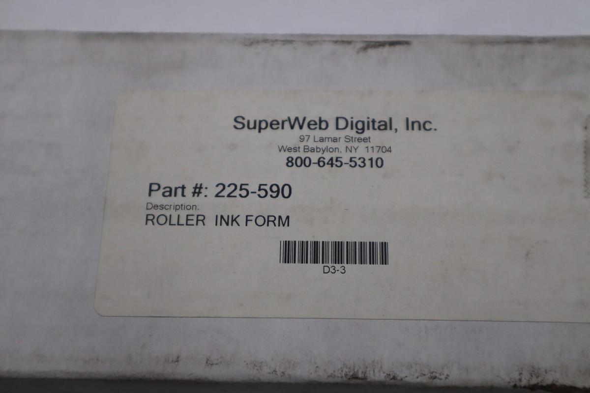 NEW SUPERWEB INK DISTRIBUTOR ROLLER PART 225-590 STOCK W-42