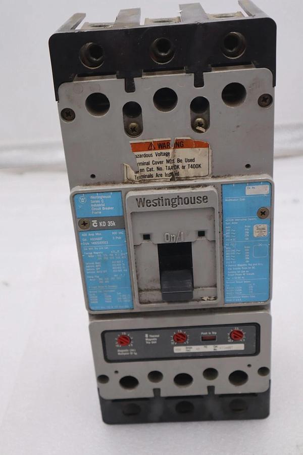 Used Westinghouse KD3400F 3 Pole 400A 600V Circuit Breaker 225A Trip - Used STK 3067