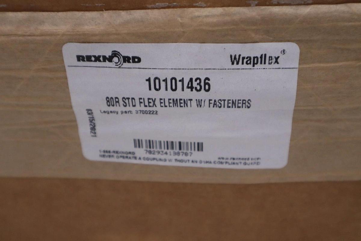 Used REXNORD 3700222 / 10101436 WRAPFLEX 80R STD ELEMENT - STOCK GF551