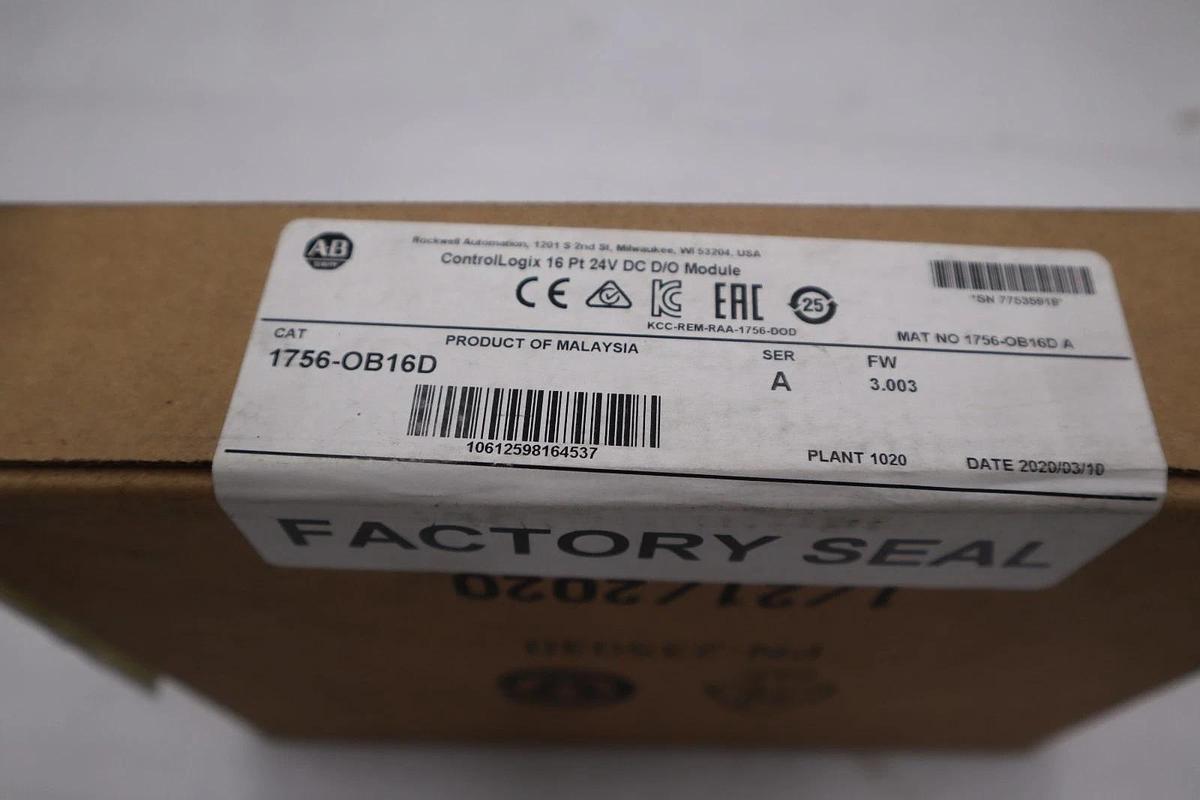 Sealed Allen Bradley 1756-OB16D/A ControlLogix 16-P 19-30VDC Output STOCK 1392CC