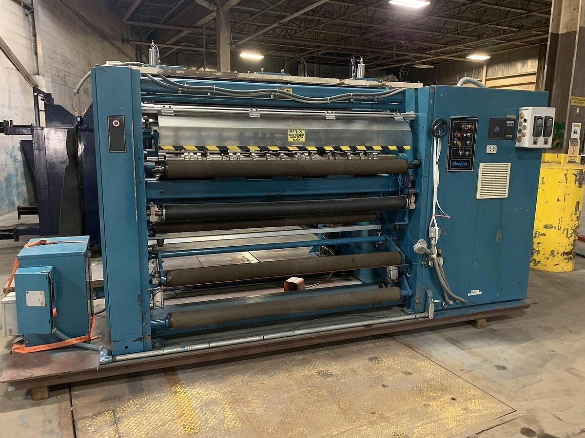 Used 62" STANFORD DUPLEX SLITTER REWINDER MODEL 2038-RT