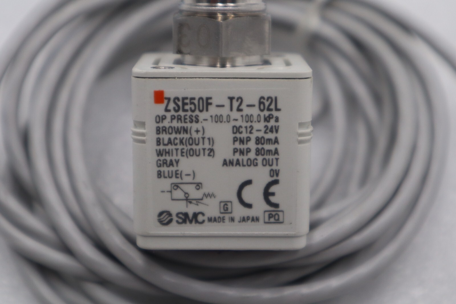 Used NEW OPEN BOX SMC ZSE50F-T2-62L SMC sensor-100~100kpa STOCK L-362-C