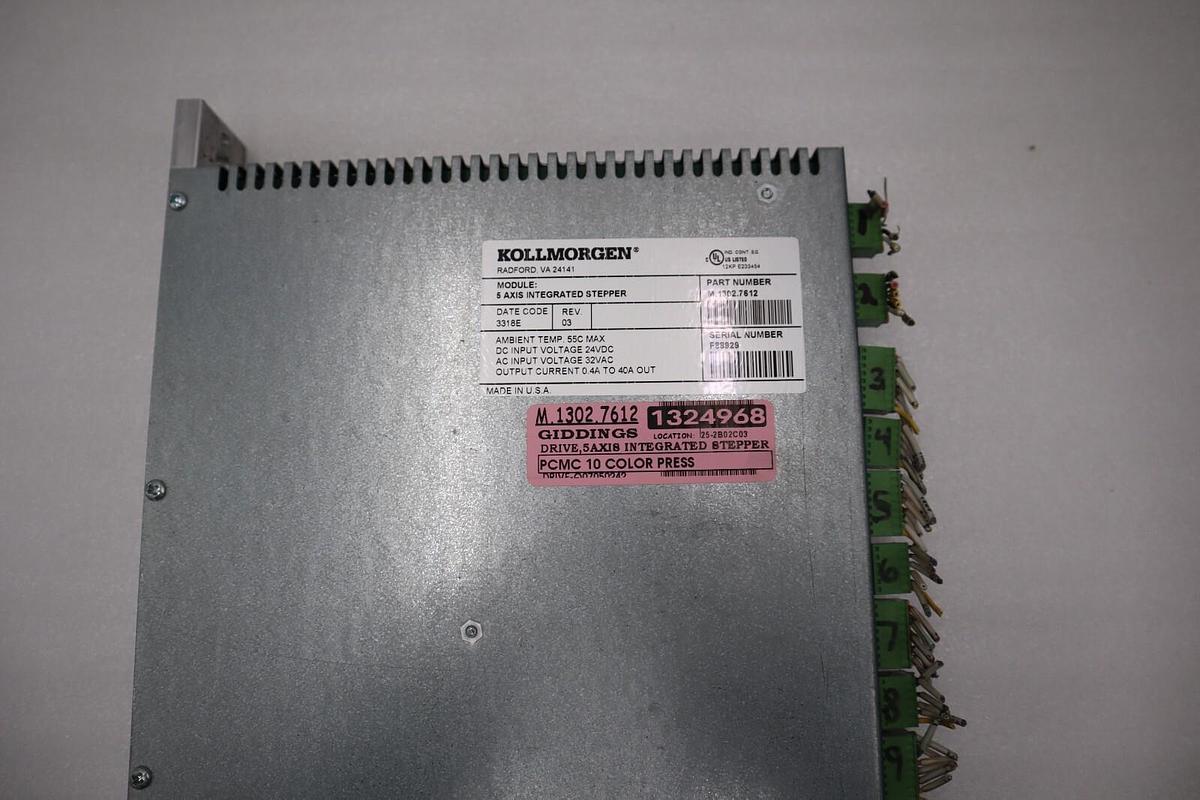 Used G & L MOTION CONTROL M.1302.7612 5-Axis Integrated Stepper 32Vac STOCK 5138A