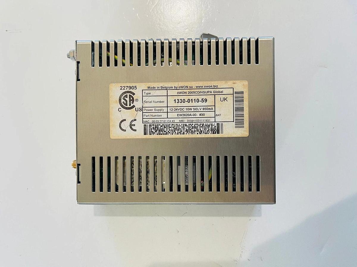 Used eWON Global Industrial LAN/Modem Router, 4x 10/100Mb, 3G+, 12-24VDC #K-831