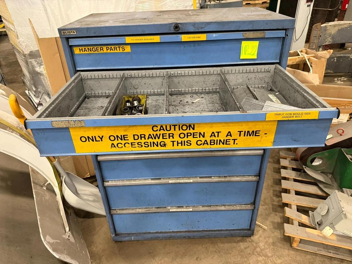 Used Lista 7 Drawer Modular Storage Cabinet Steel Blue Unit STOCK HP-22