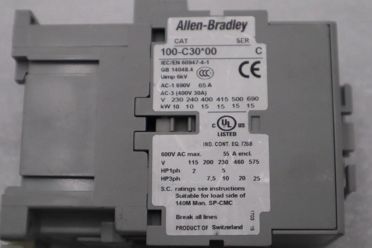 Used NEW OPEN BOX Allen-Bradley 100-C30D10 AB contactor 100-C30*00 STK L-354C