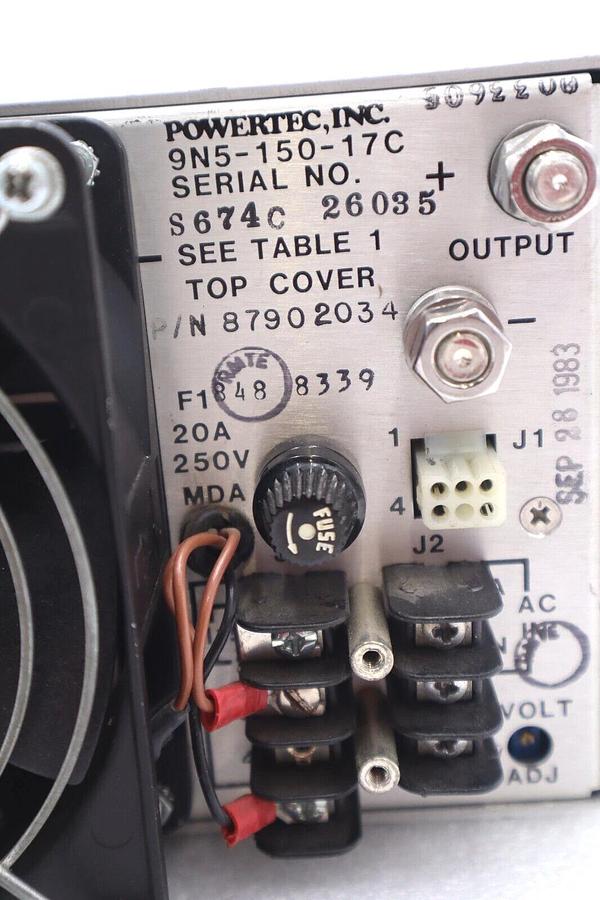 Used POWERTEC DC POWER SUPPLY MODEL 9N5-150-17C SUPER SWITCHER STOCK #1003A