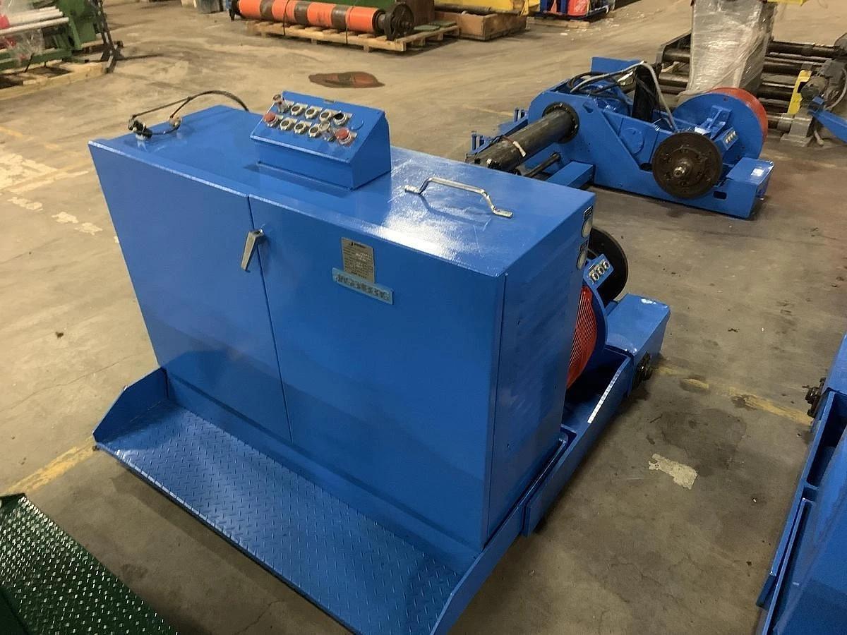 Used 87" JAGENBERG SHAFTLESS FLOOR PICK UP UNWIND STAND MDL SE-15 60" OD ROLL CAPACTY