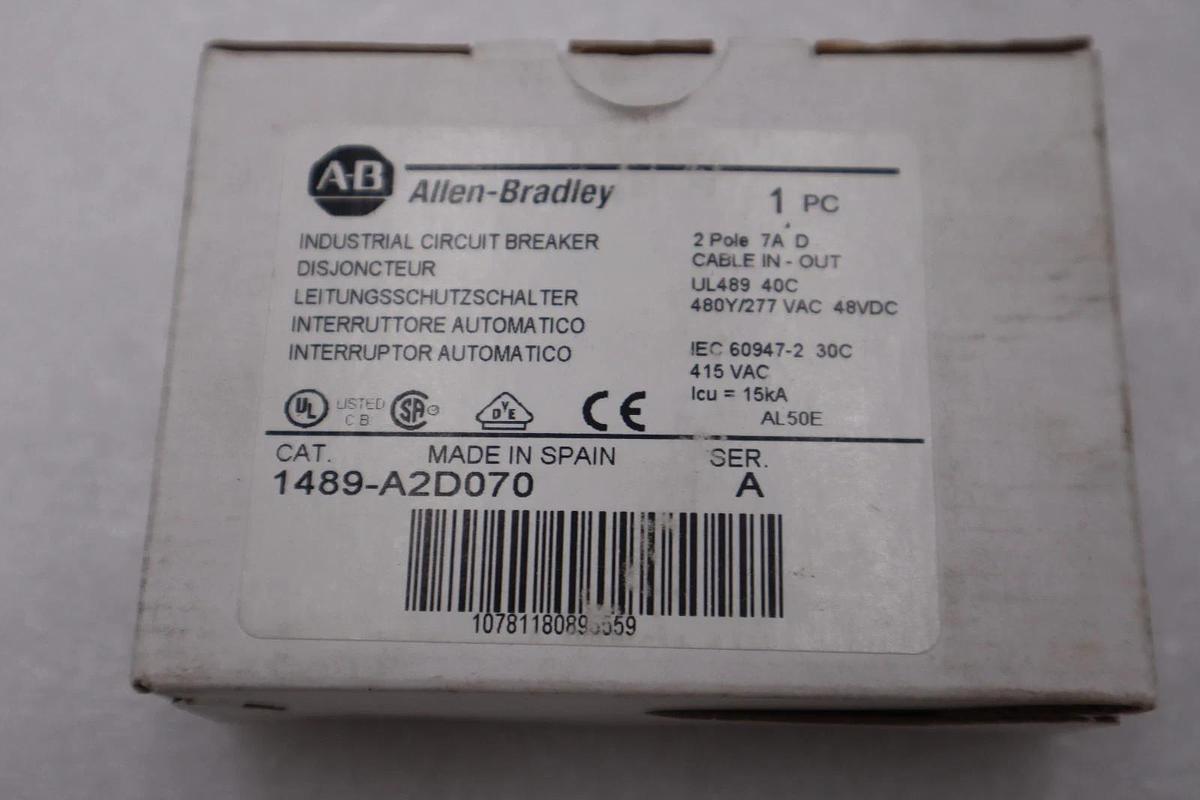 NEW OPEN BOX AB Allen Bradley 1489-A2D070 Circuit Breaker STOCK H972A