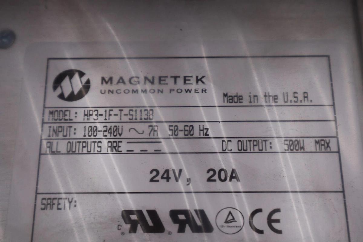 Used Magnetek HP3-1F-T-S1138 Power Supply 100-240v-ac 20a Amp 24v-dc STOCK 1897