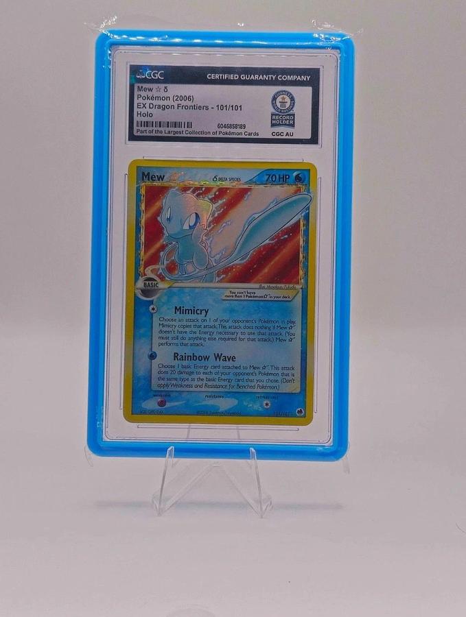 Used Mew [Gold Star] Pokemon 2006 EX Dragon Frontiers 101/101 Holo World Record CGC