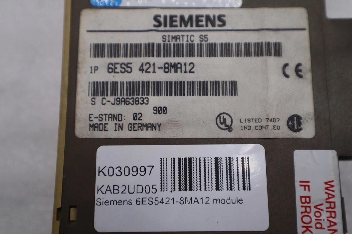 Used LOT OF 15 - Siemens 6ES5421-8MA12 SIMATIC S5 Digital Input 8-P 24V DC STOCK 5408