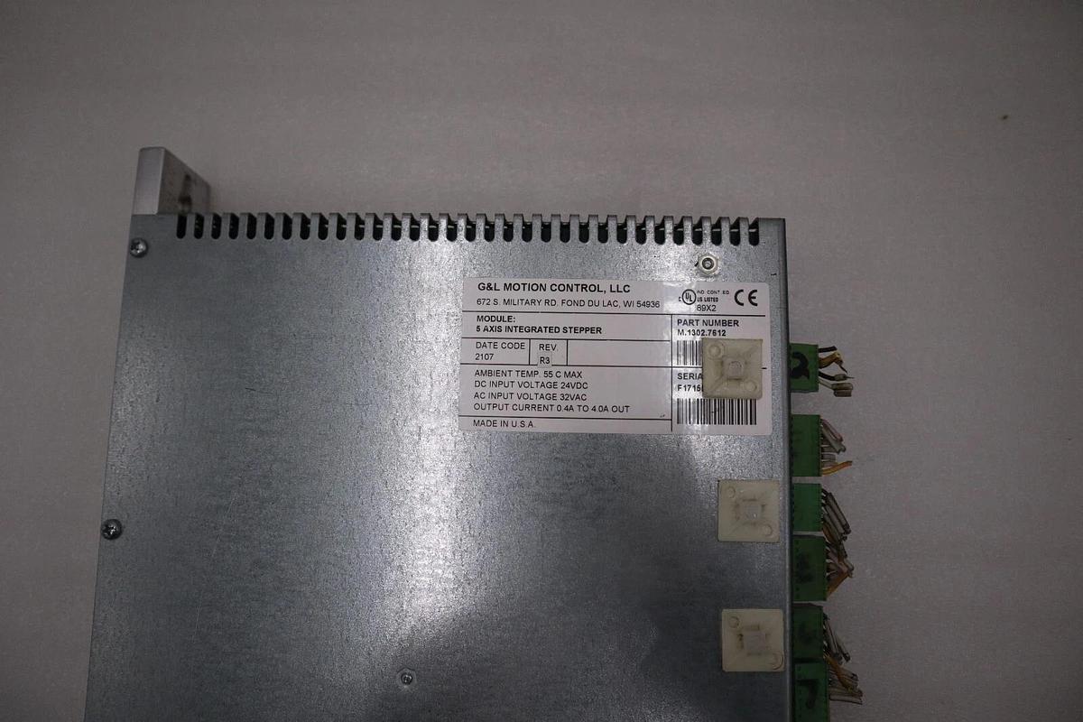 Used G & L MOTION CONTROL M.1302.7612 5-Axis Integrated Stepper 32Vac STOCK 5136A