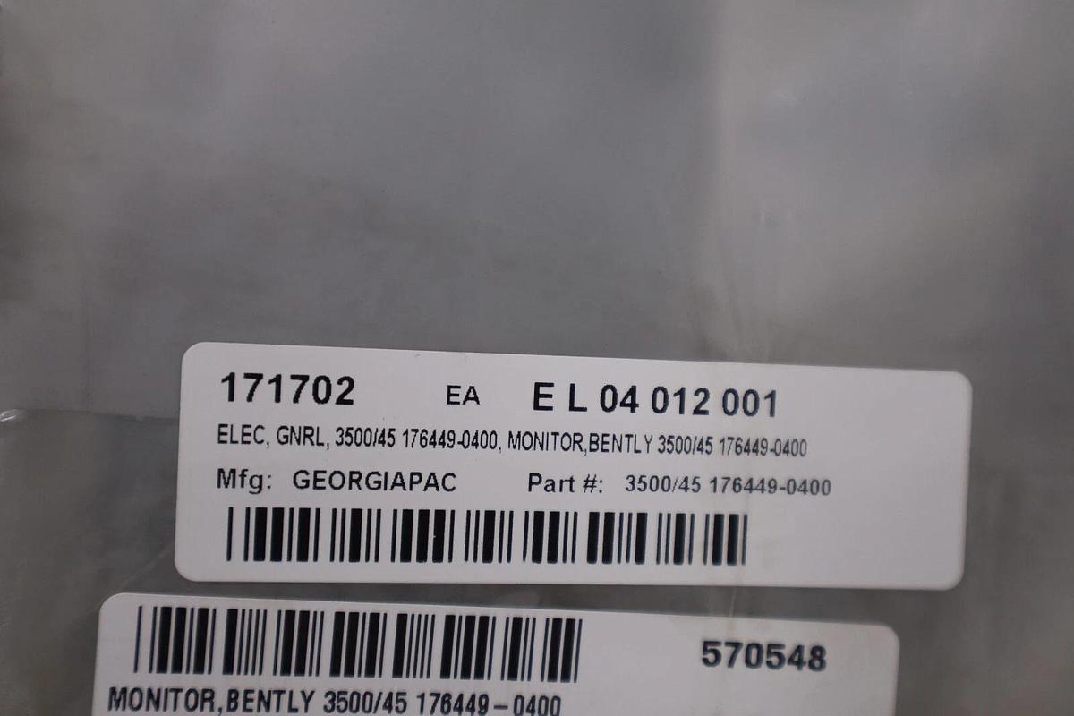 NEW BENTLY NEVADA 3500/45 POSITION MONITOR 176449-0400 NEW UNIT STOCK K-2928-A