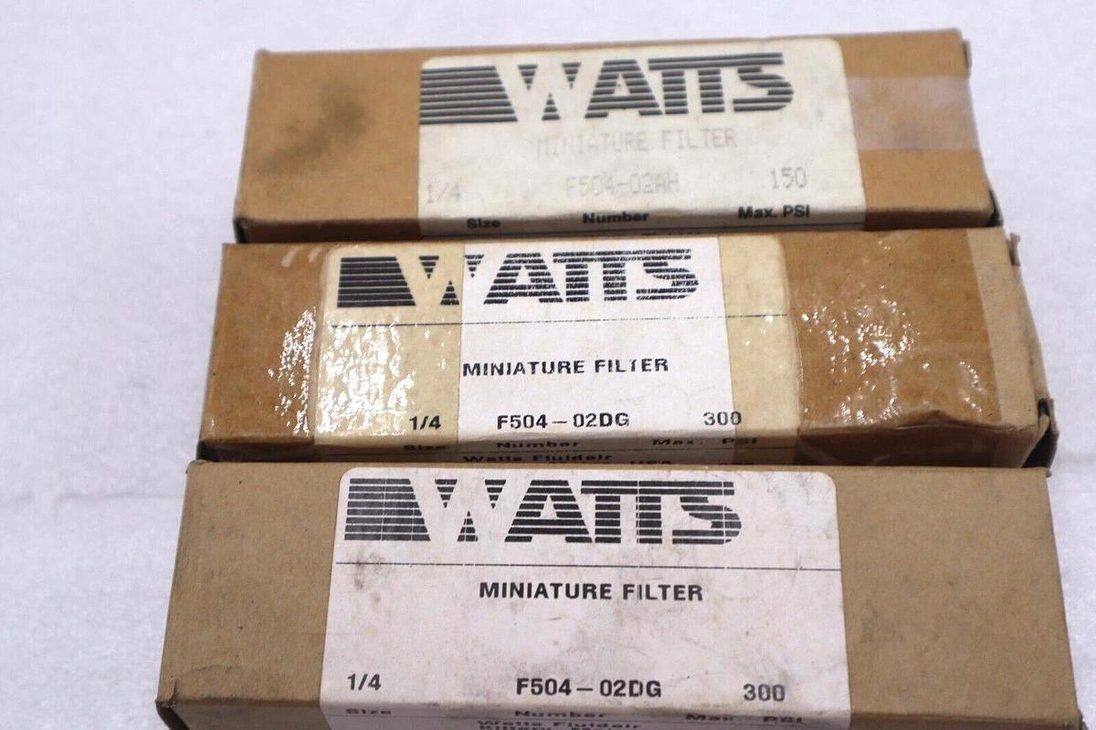 Watts Miniature Filter 1/4 F504-02DG 300 New Open Box Stock #K-2191