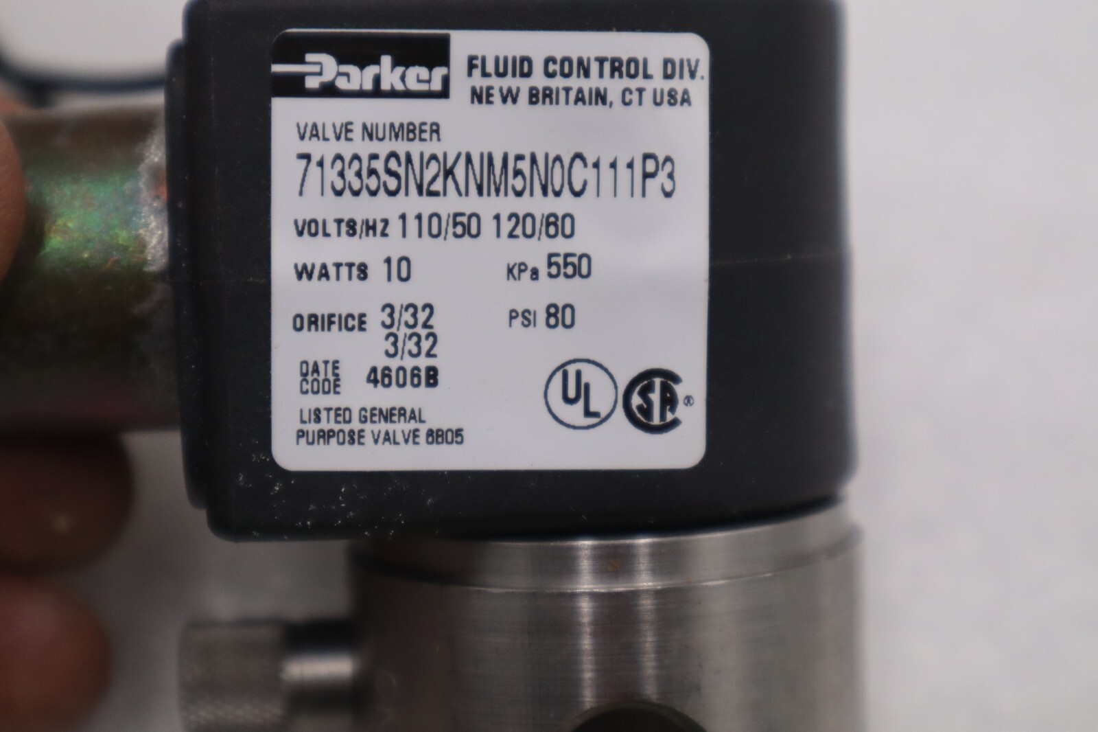 NEW Parker 71335SN2KNM5N0C111P3 PRESSURE VESSEL 3-WAY ST. STEEL BODY STOCK G647A