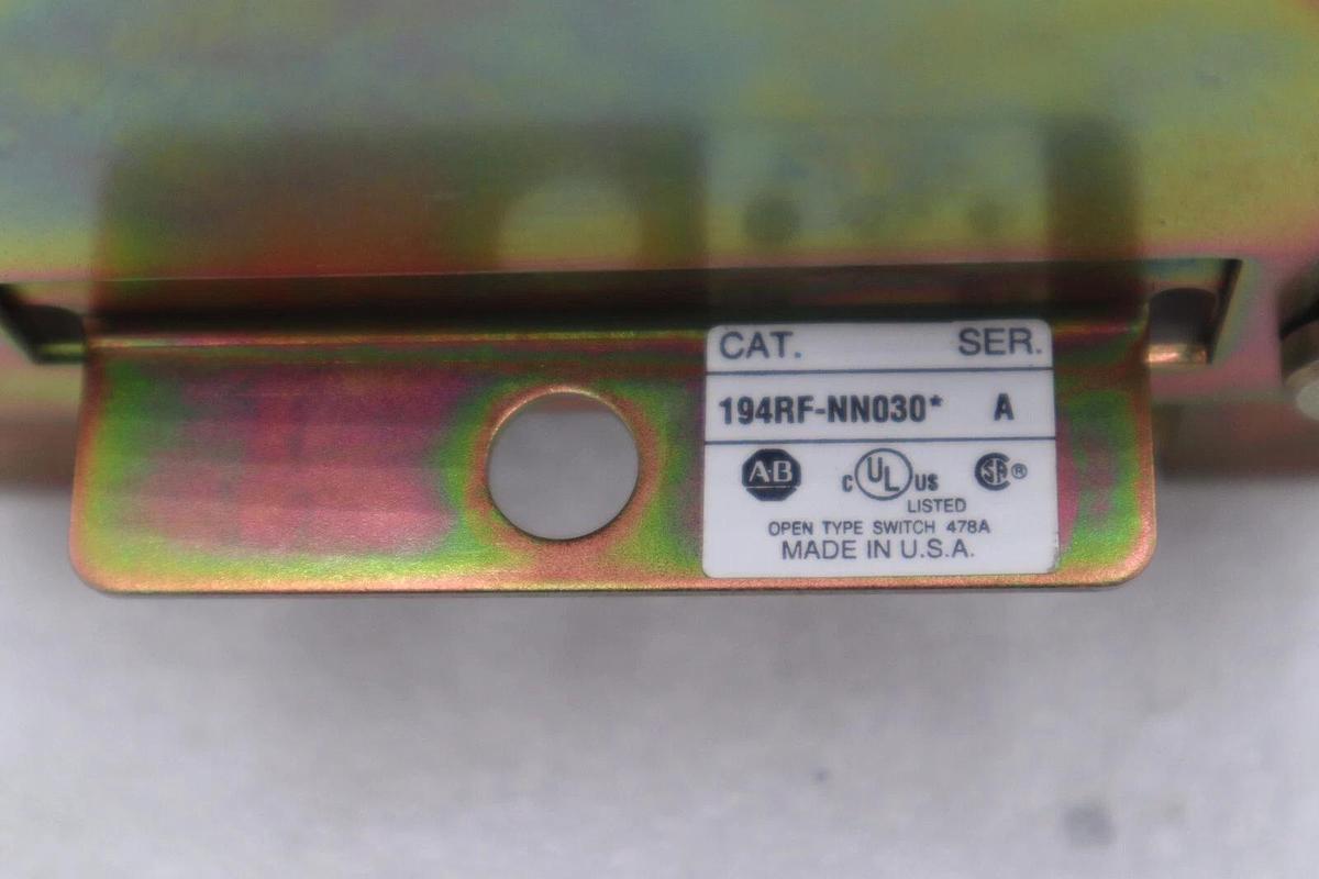 Used Allen-Bradley 194RF-NC030* Ser A Fused Disconnect Switch Mounted STOCK L-743-A