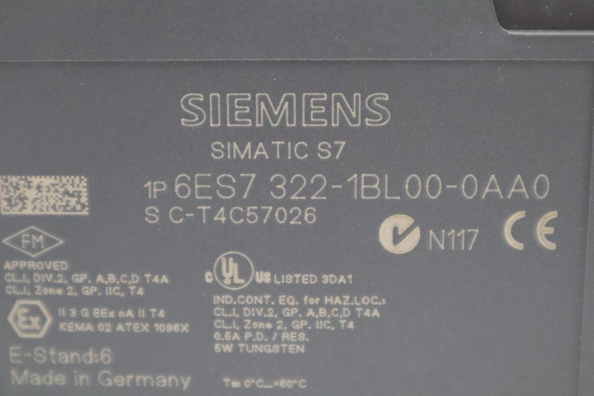 Used Siemens 6ES7 322-1BL00-0AA0 DIGITAL OUTPUT MODULE SIMATIC S7-300 STOCK K-3932