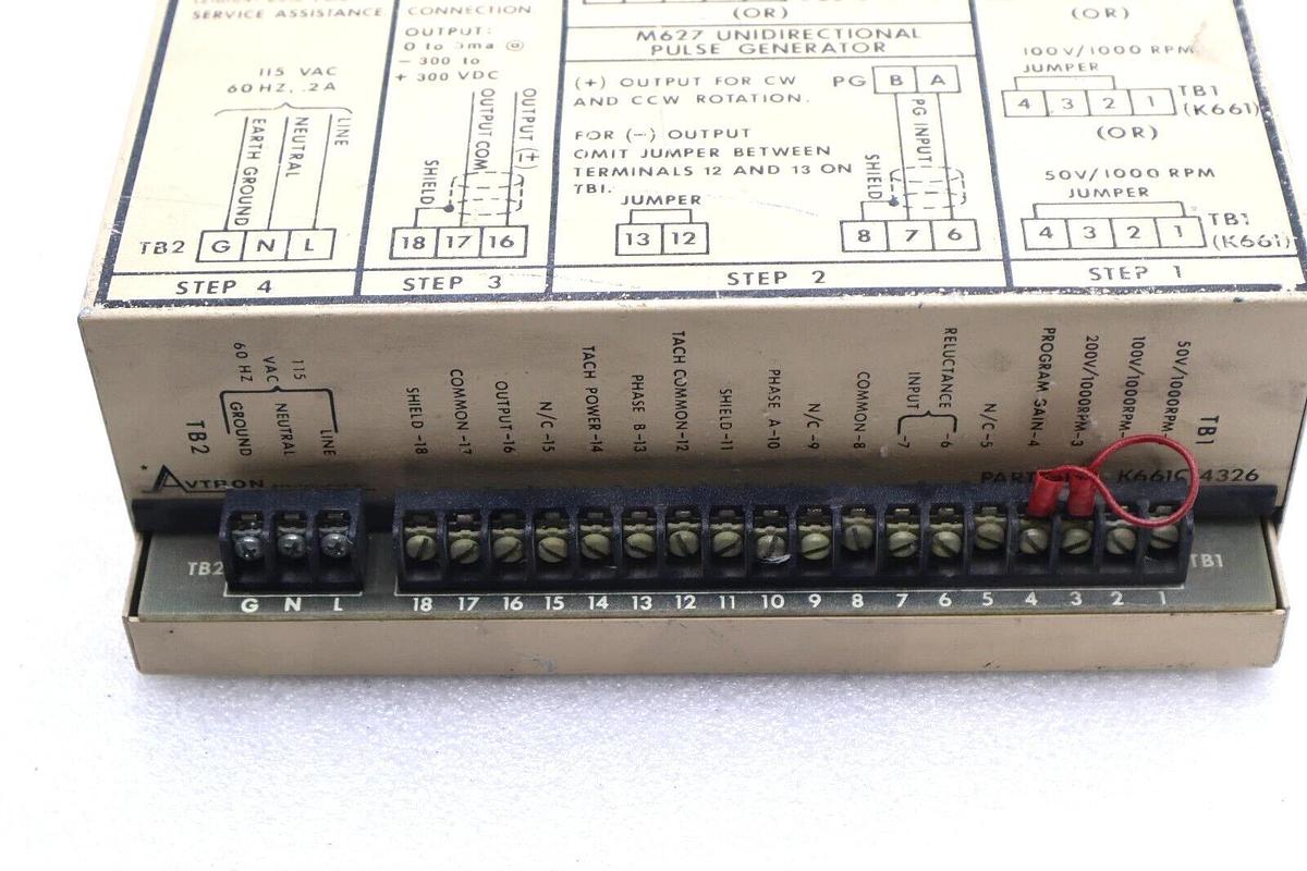 Used AVTRON K661 BRUSHLESS TACHOMETER STOCK #2293