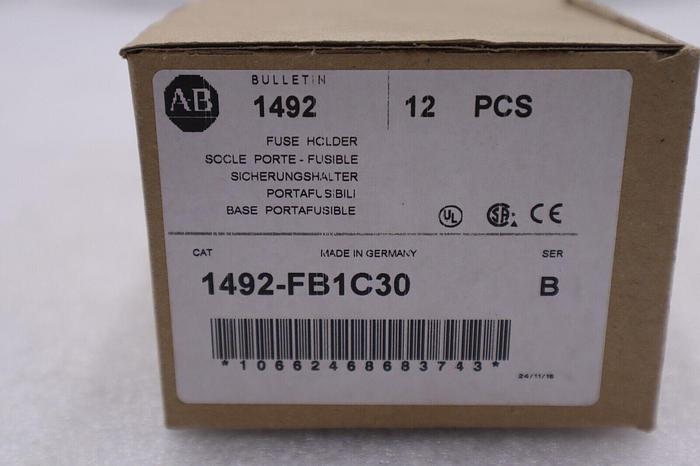 Allen Bradley 1492-FB1C30 Ser B Fuse Holder 1 Pole 30A 12 PIECE BOX STOCK 3251