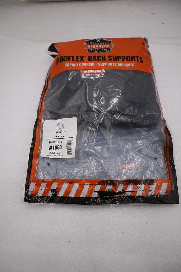Used LOT OF 6 Ergodyne 2XL Black Proflex Back Supports 1650 STOCK H325