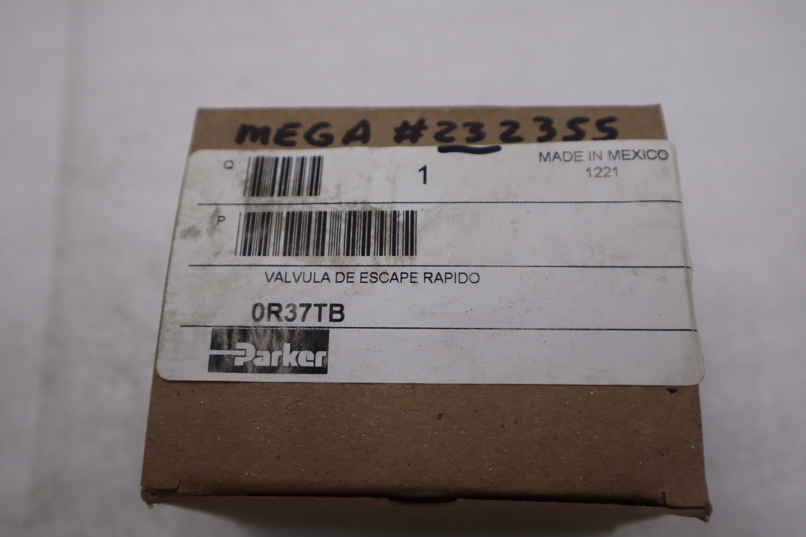 PARKER 0R37TB 3/8" QUICK EXHAUST VALVE - BRAND NEW - STOCK GF179A