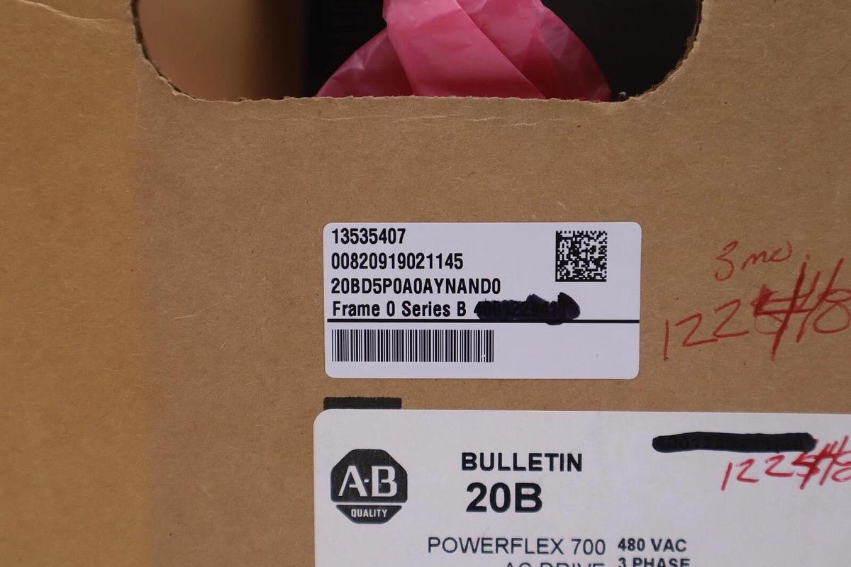 Used NEW ALLEN BRADLEY POWERFLEX 700 20BD5P0A0AYNAND0 480V 3 HP  #1858A